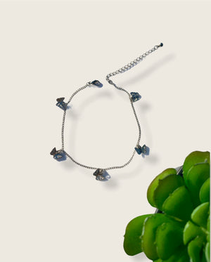 Fly Anklet- Silver